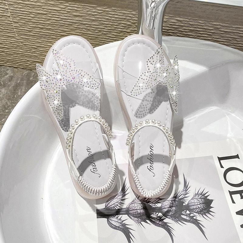 サンダル レディース 夏サンダル 蝶々デザイン 美脚 楽 キラキラ  