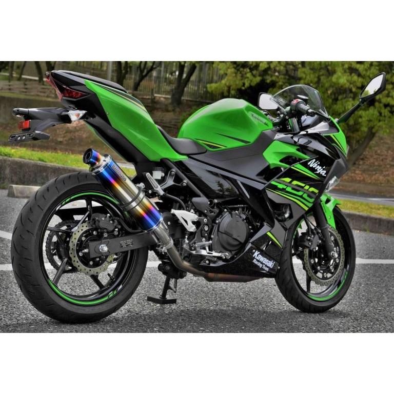 BEAMS ビームス R EVO スリップオンマフラー ヒートチタン/重量(純正3.8kg):2.1kg ニンジャ400 : g431 53 p1j : motofellow