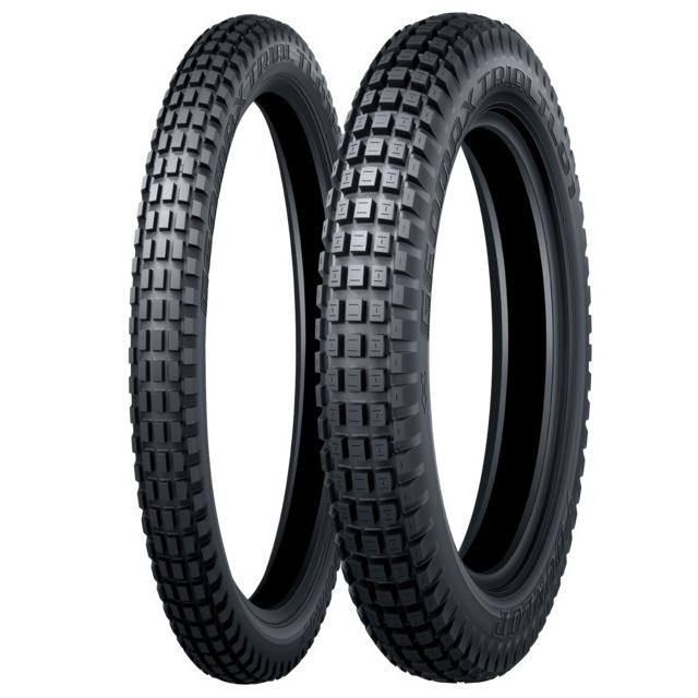 ★トライアルバイク用前後タイヤセット★ ☆前後セット 未使用 新品 DUNLOP GEOMAX TRAIAL TL01 80/100-21 51M