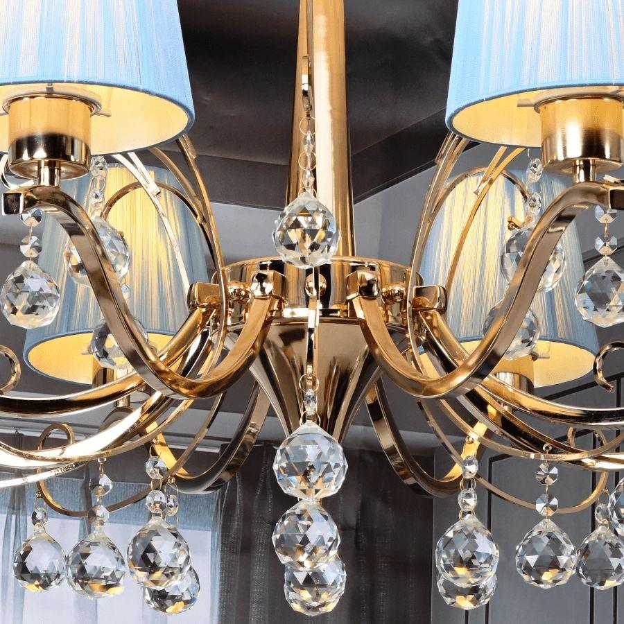 天井照明8灯 シャンデリア 照明器具 LED電球付き アンティーク