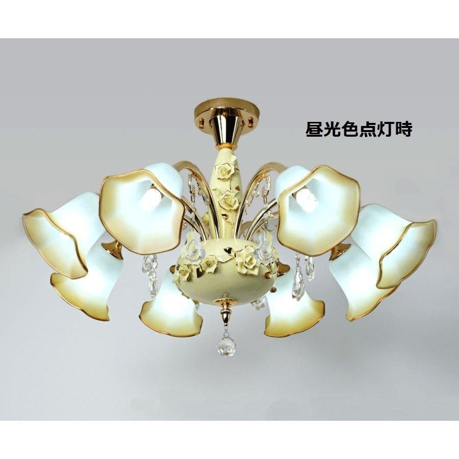 シャンデリア　【送料無料】 LED内蔵　調光対 12畳 天井照明 シャンデリア 照明 LED対応 調光器対応 アンティーク