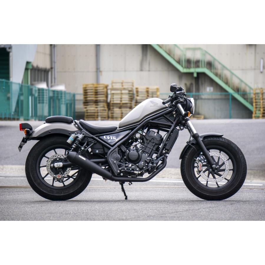 OVER オーヴァー SSメガホン コンプリート ブラックマフラー Rebel250(17-22)(23-)｜motoism｜02