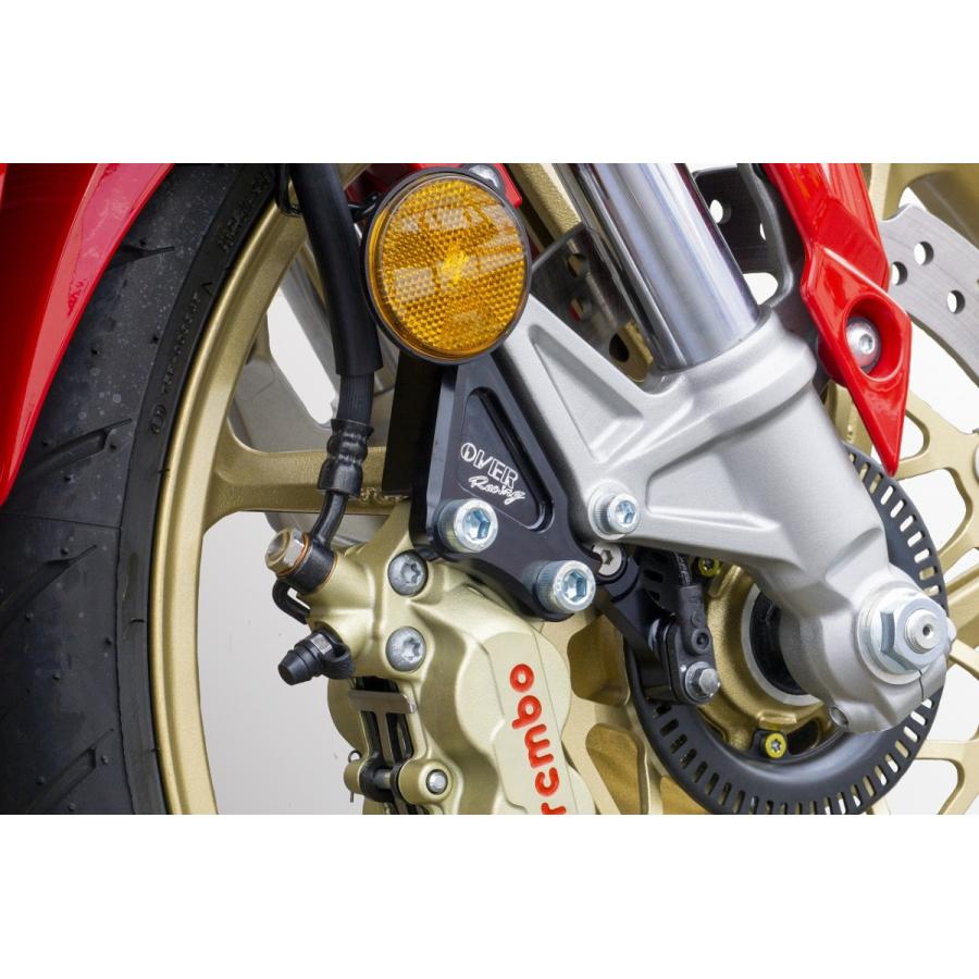 OVER オーヴァー フロントキャリパーサポート ブレンボ40mm/4P用 ブラック CBR250RR ABS｜motoism