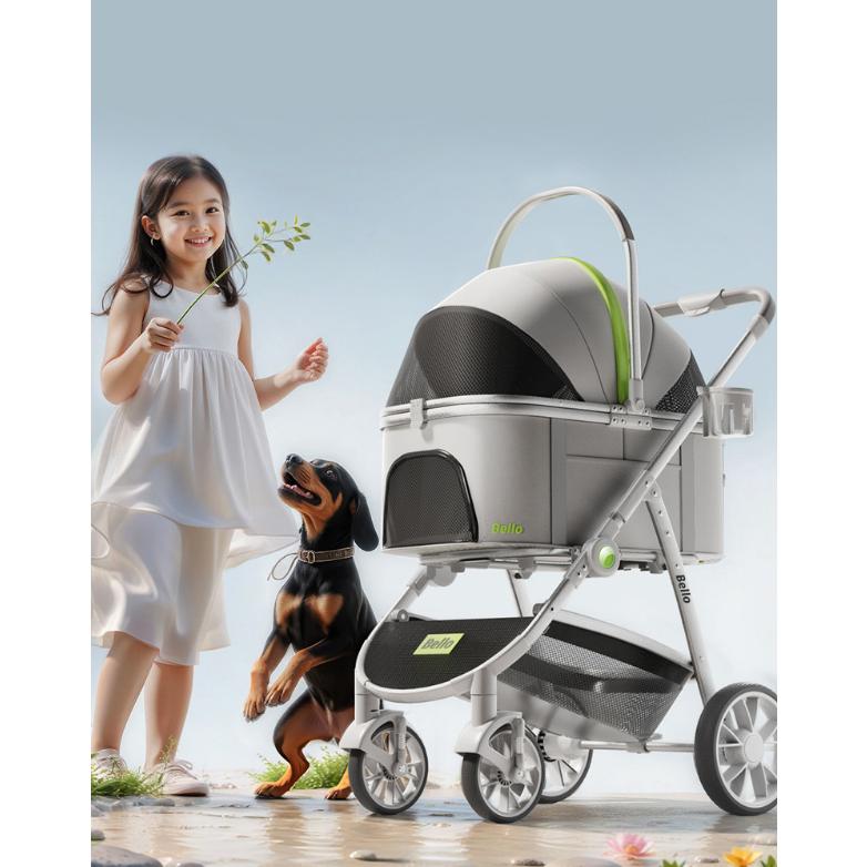 大セール】Bello ペットカート 高品質 折りたたみ可能 犬用ベビーカー