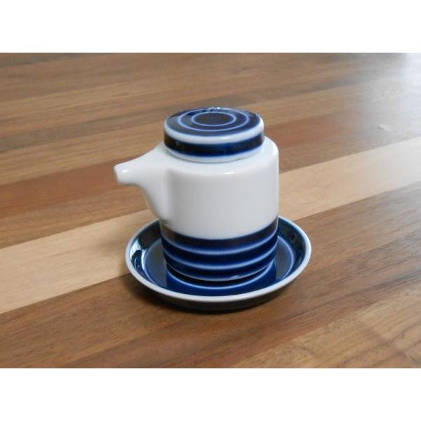 セール】 有田焼 呉須独楽筋 醤油差し しょうゆさし 台皿付