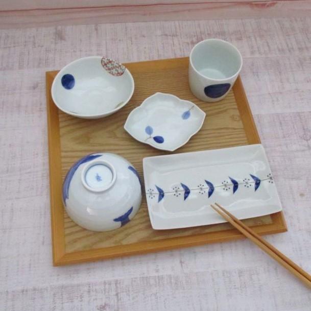 有田焼 実実 19cm長方皿 皿 長角皿 プレート 長皿 デザート皿 多用皿
