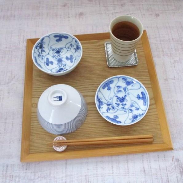 有田焼 染付 捻なずな 四寸皿 小皿 取皿 デザート皿 手描き シンプル