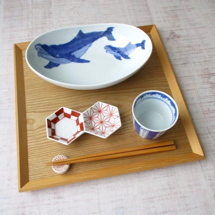 有田焼 染付 縦筋草葉紋 そば猪口 渓山窯 おしゃれ 上品 高級感 手描き