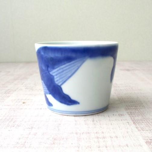 有田焼 渓山窯 染付 ナガスくじら 蕎麦猪口 上品 モダン かわいい 洗練