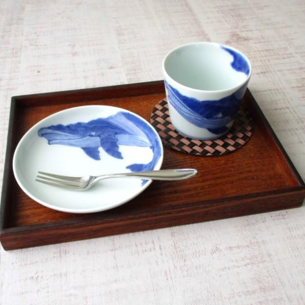 有田焼 渓山窯 染付 ナガスくじら 蕎麦猪口 上品 モダン かわいい 洗練