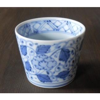 有田焼 染付古伊万里花唐草 そば猪口(ちょこ) : 有田焼や 心器