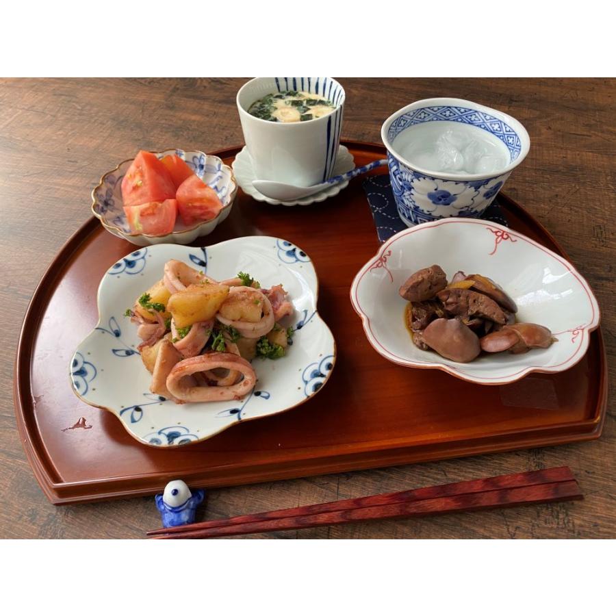 波佐見焼 食器 和食器 多用鉢 小鉢 上品 おしゃれ シンプル 瓔珞（赤