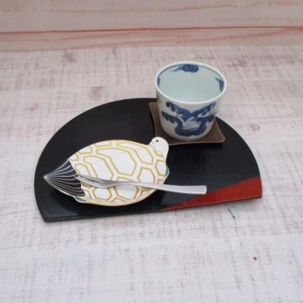 有田焼 錦雪衣菱模様亀形 銘々皿 小皿 取皿 菓子皿 幸楽窯 お正月