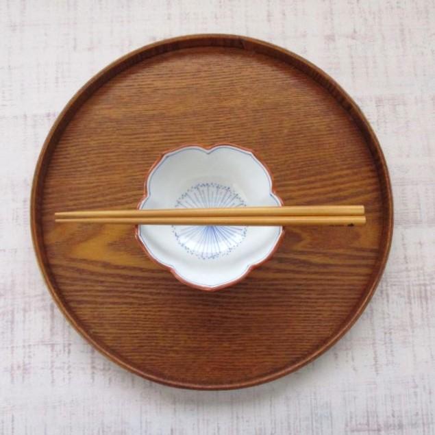 波佐見焼 染付 桔梗絵（青）桔梗型 小鉢 シンプル 上品 かわいい