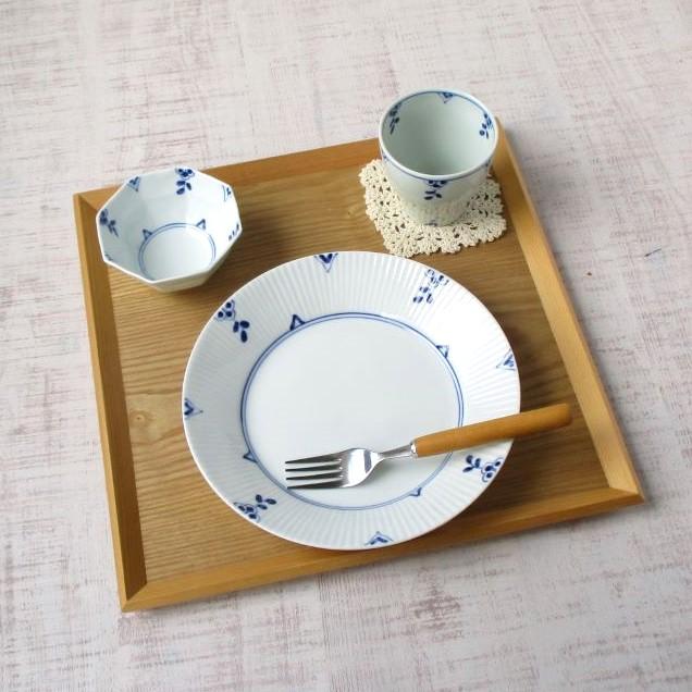 有田焼 皓洋窯 食器 小鉢 ボウル 染付 剣先小花 リム八角中付 おしゃれ