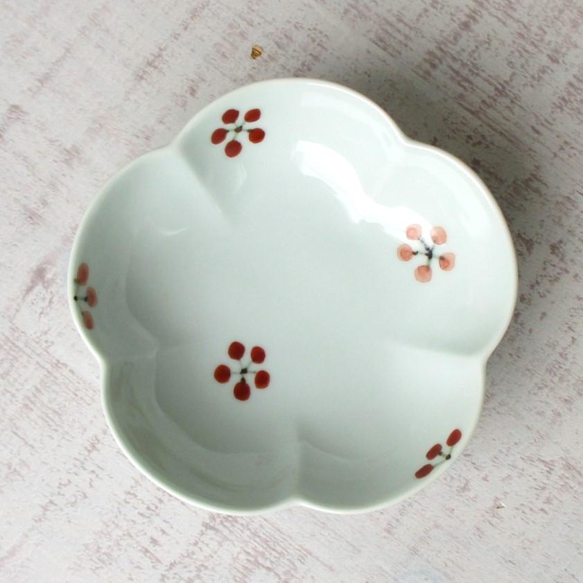 有田焼 皓洋窯 小鉢 錦錆小花ちらし 梅小鉢 取鉢 小皿 取皿 デザート鉢