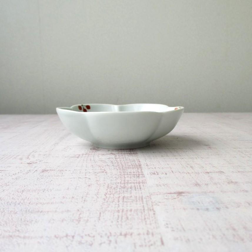 有田焼 皓洋窯 小鉢 錦錆小花ちらし 梅小鉢 取鉢 小皿 取皿 デザート鉢