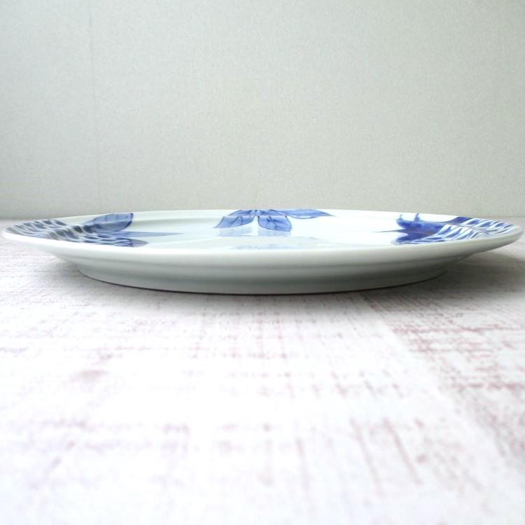 有田焼 皓洋窯 染付 柘榴 リム7寸 プレート 丸皿 洋皿 和皿 盛皿