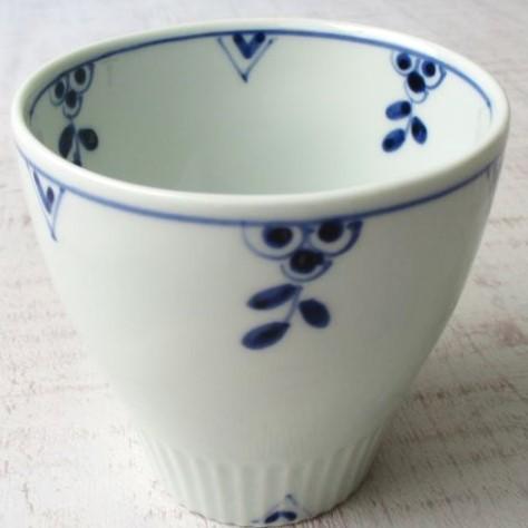 有田焼 皓洋窯 食器 コップ 湯呑 フリーカップ 染付 剣先小花 しのぎ