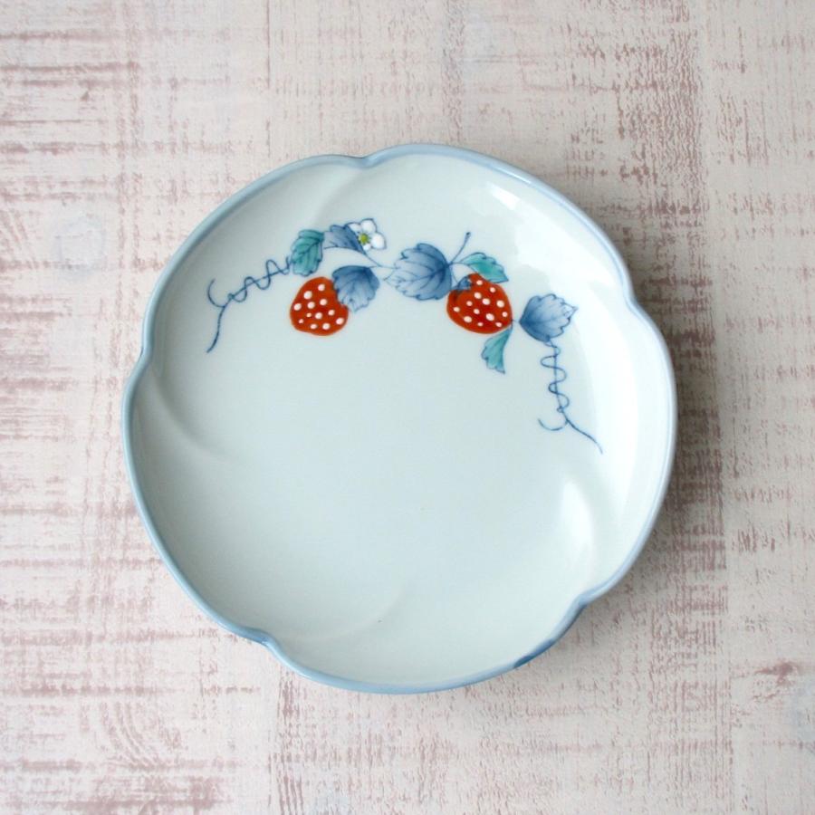 有田焼 崋山 苺 銘々皿 小皿 お皿 取皿 菓子皿 おしゃれ かわいい 上品