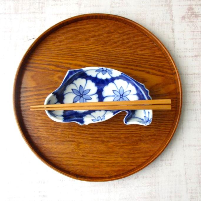 有田焼 染付 濃花絵 魚型三つ足鉢 多用鉢 刺身 鉢 お皿 美しい 上品