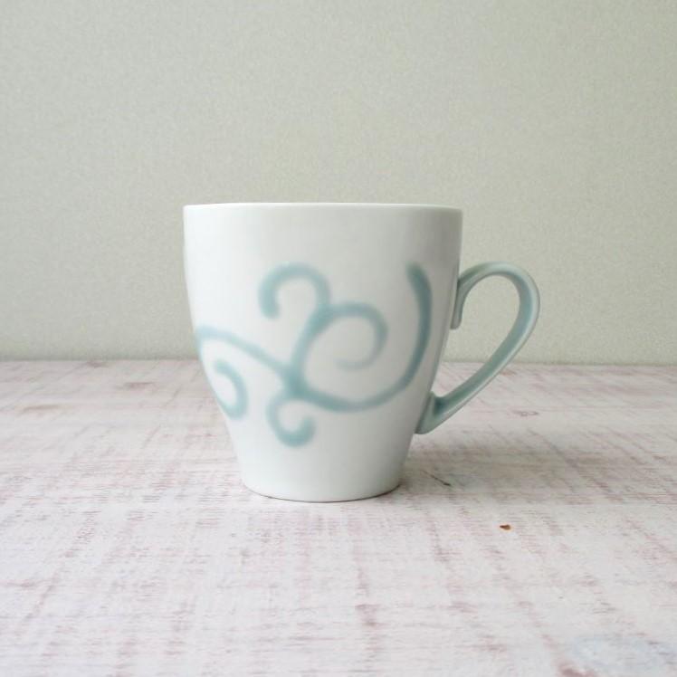 有田焼 伊万里焼 マグカップ かけわけ四角マグカップ(白) おしゃれ