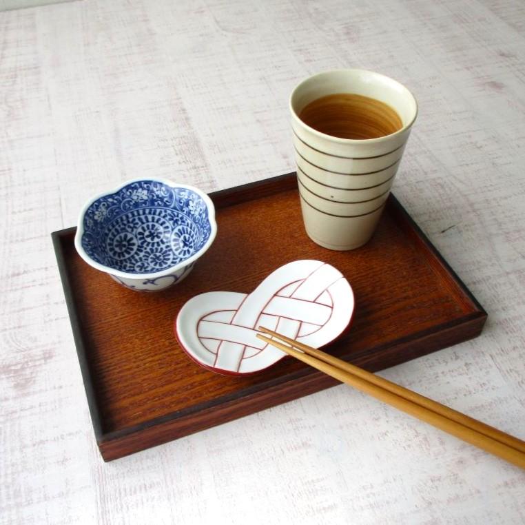 ほとんど未使用品 清水焼き 香仙作 唐草文 焼き物 刺身用 猪口付き