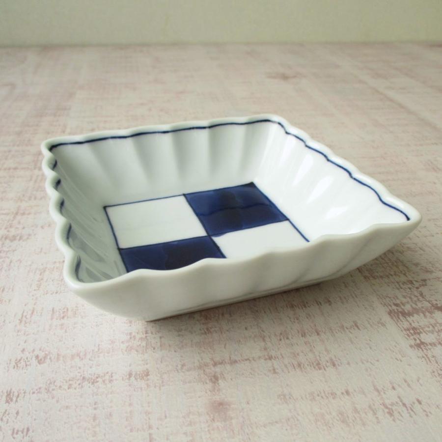 有田焼 伊万里焼 染付 市松 菊角 小鉢 取鉢 取皿 副菜 デザート