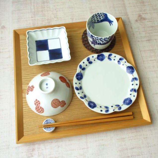 有田焼 伊万里焼 染付 市松 菊角 小鉢 取鉢 取皿 副菜 デザート