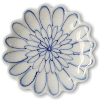 伊万里焼 菊(青)菊丸手塩皿|motoki|03