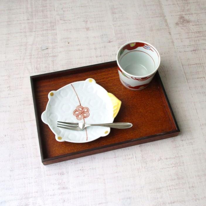 有田焼 伊万里焼 梅水引(赤) 亀取皿 食器 お皿 多用皿 銘々皿 おしゃれ