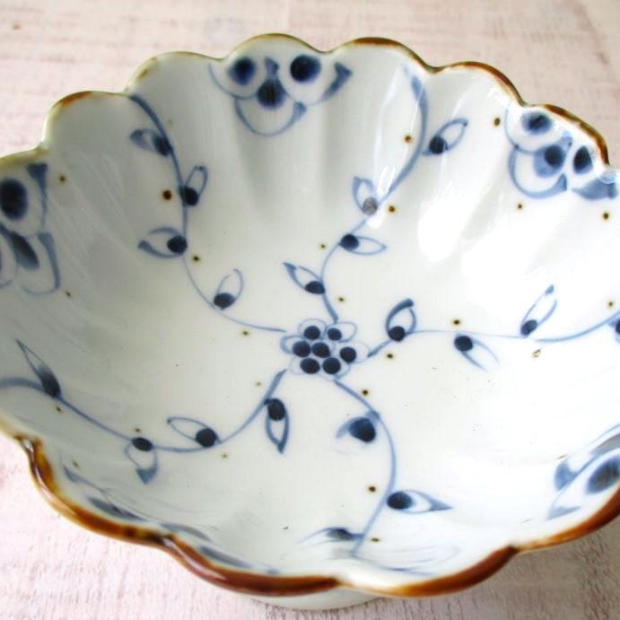 有田焼 伊万里焼 食器 鉢 高台鉢 小鉢 つる花唐草 デザート鉢 菓子鉢