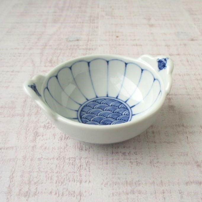 波佐見焼 食器 和食器 小鉢 小付 副菜 おしゃれ シンプル 上品 染付 菊