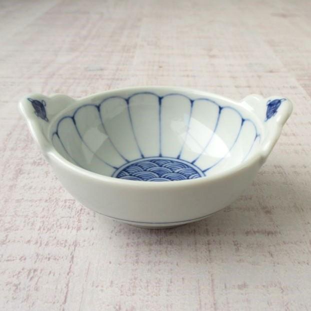 波佐見焼 食器 和食器 小鉢 小付 副菜 おしゃれ シンプル 上品 染付 菊