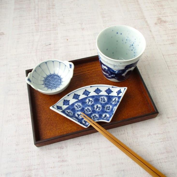 波佐見焼 食器 和食器 小鉢 小付 副菜 おしゃれ シンプル 上品 染付 菊