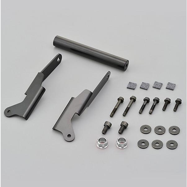 デイトナ DAYTONA 16802 スクリーンマウントバーホルダー キャップボルトカラーM8 アッシュシルバー付属 バー有効長＝155mm パイプ径φ22.2 ヤマハ XMAX