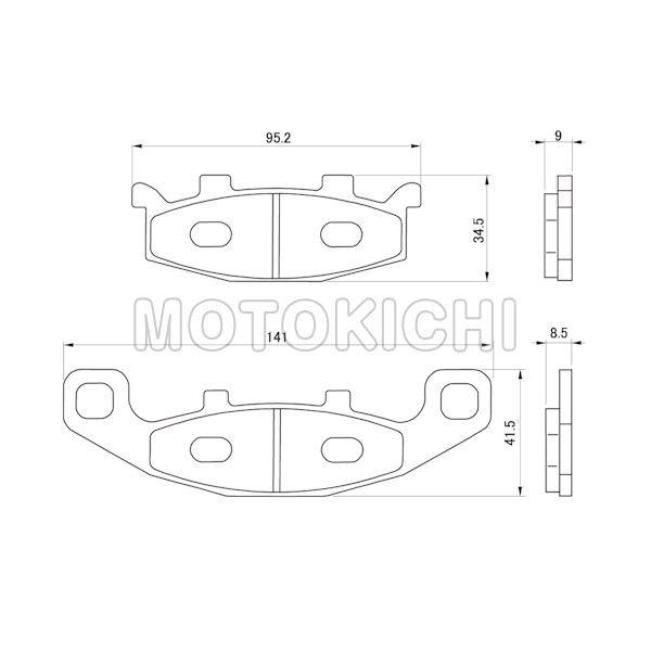 DAYTONA（デイトナ） DAYTONA 67447 赤パッド ブレーキパッド ゼファー