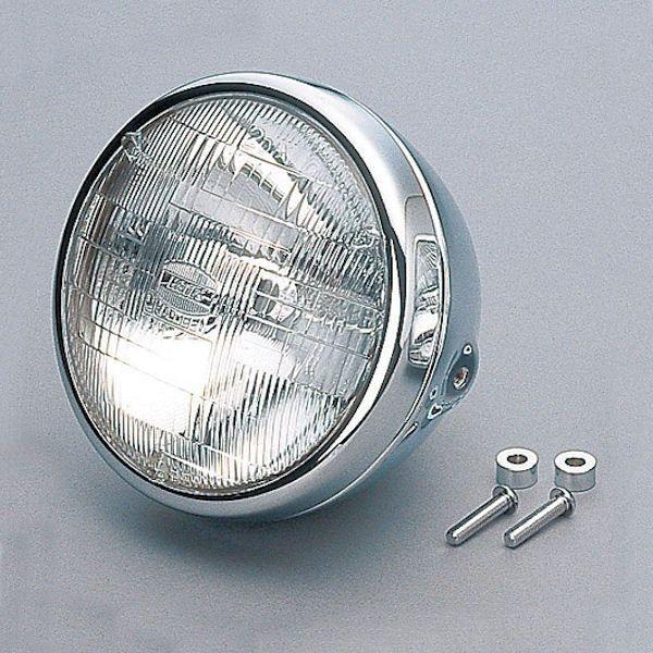 デイトナ DAYTONA 95635 ビンテージヘッドライト 12V60/55W レンズ径φ170mm H4バルブ クローム 汎用 SR400/500