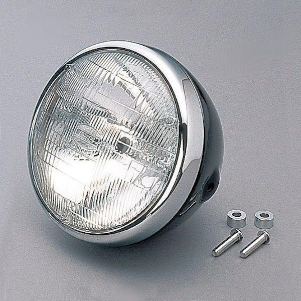 デイトナ DAYTONA 95636 ビンテージヘッドライト 12V60/55W レンズ径φ170mm H4バルブ ブラック 汎用 SR400/500