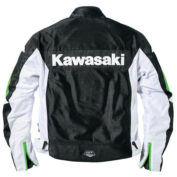 (在庫あり) Kawasaki純正 elf ライディングメッシュジャケット ブラック/ホワイト M~3Lサイズ J8001-2899 J8001-2900 J8001-2901 J8001-2902｜motokichi｜02