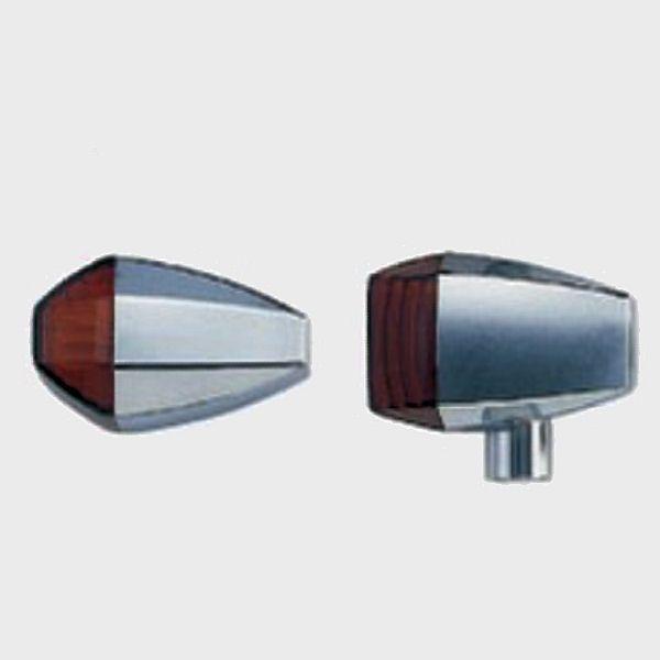 POSH ポッシュ ユニバーサルウインカーセット 1台分 ZRタイプ メッキボディ/クリスタルカット 前12V23W 後１2V23W ステー付き 汎用 193085 193086 193087