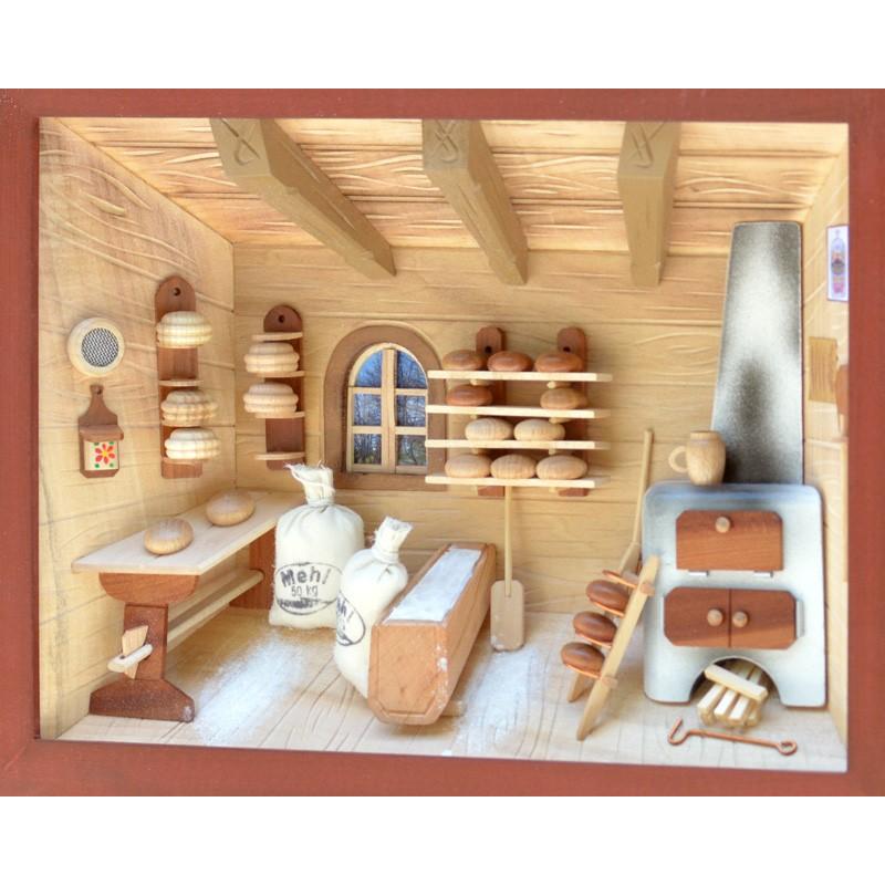 ドイツ 木製 立体額 3D額 パン工房 パン屋 ベーカリー Old Bakery 