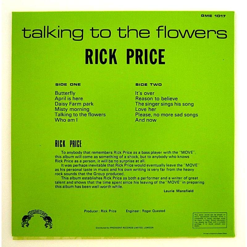 【中古】RICK PRICE リック・プライス　／　TALKING TO THE FLOWERS 〔CD〕｜motomachirhythmbox｜02