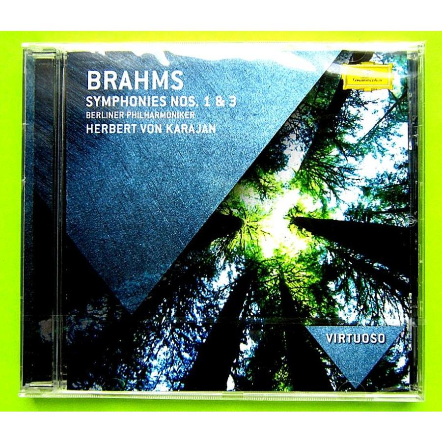 【中古】HERBERT VON KARAJAN ヘルベルト・フォン・カラヤン（指揮）　／　BRAHMS : SYMPHONIES NOS. 1&3〔輸入盤CD〕｜motomachirhythmbox