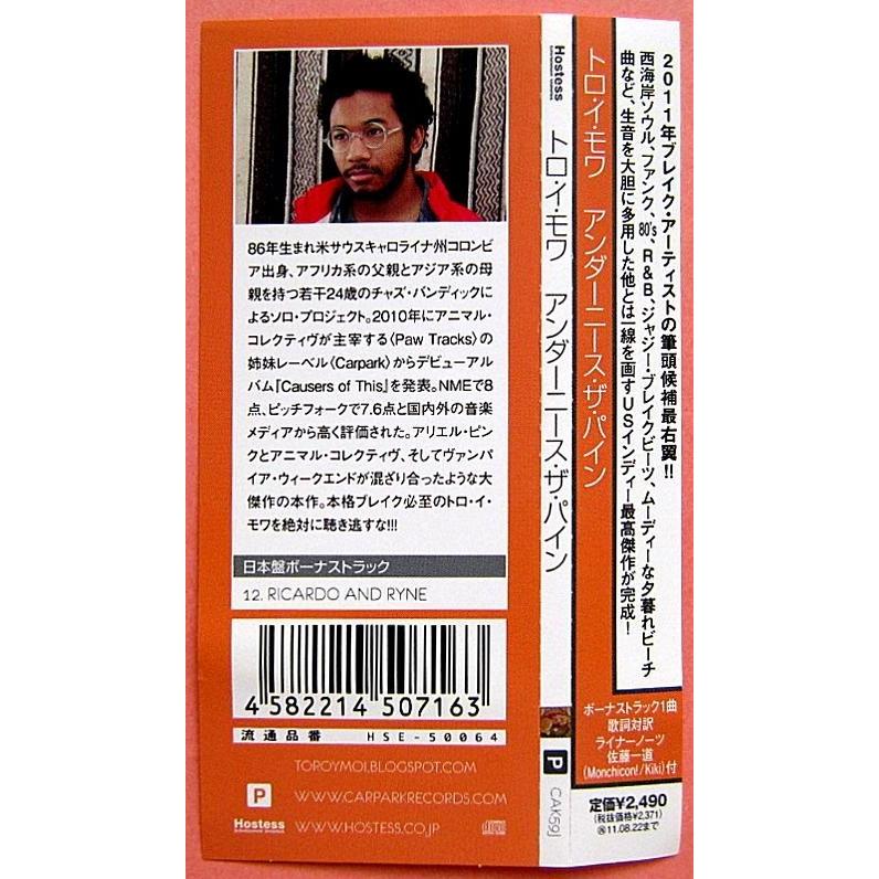 【中古】TORO Y MOI トロ・イ・モワ　／　UNDERNEATH THE PINE 〔CD〕｜motomachirhythmbox｜03