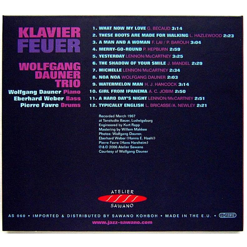 無料配達 KLAVIER FEUER ヴォルフガング ダウナー トリオ CD 返品種別A
