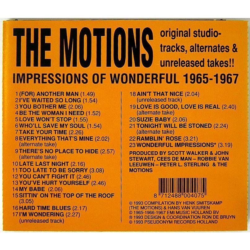 【中古】THE MOTIONS ザ・モーションズ　／　IMPRESSIONS OF WONDERFUL 1966-1967 〔輸入盤CD〕｜motomachirhythmbox｜02