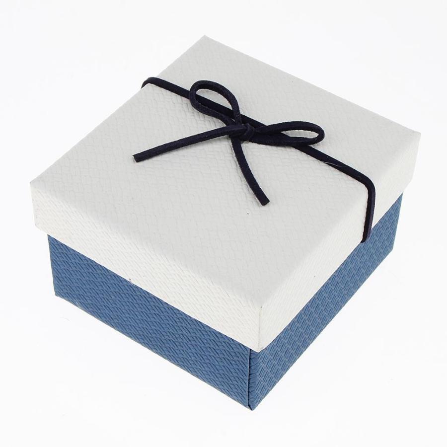 5個セット リボン付 正方形 ジュエリー ボックス ピアス用ケース ギフトボックス 多用紙箱 全6種類 - ホワイトブルー｜motomurastore3｜09