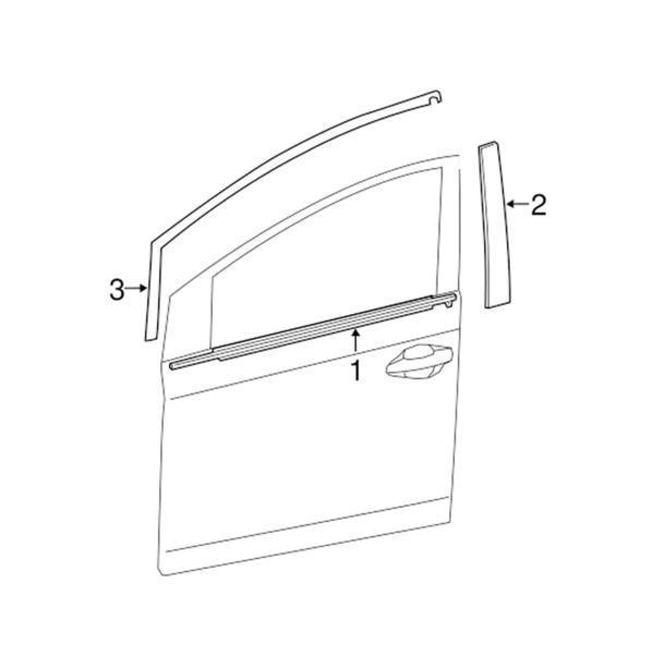 ドアベルトモールディング4点セット 75710-47021 ウェザーストリップウィンドウモールディングトリム交換 ウェザーストリップウィンドウシールド｜motomurastore3｜10
