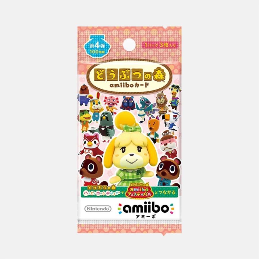 Nintendo どうぶつの森amiiboカード 第４弾 1パック3枚入り｜motona